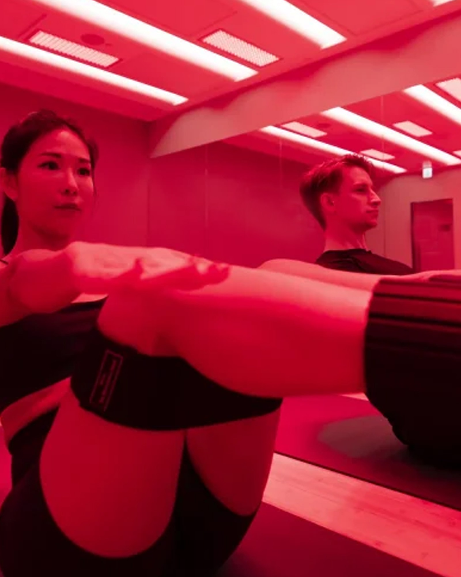 Pilates session combined with red-light and infrared therapy at Veora wellness studio